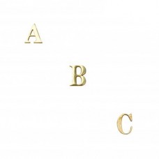 1-3/4  inch Tall  Solid Brass Bright Brass Finish  House Letters